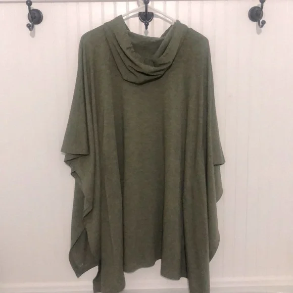 Cuddl Duds Comfortwear SOFT French Terry Hooded Poncho - Picture 3 of 4